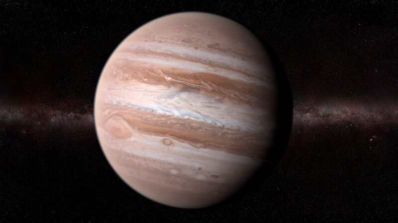 Planet Jupiter — Brown, Dramatic, Night