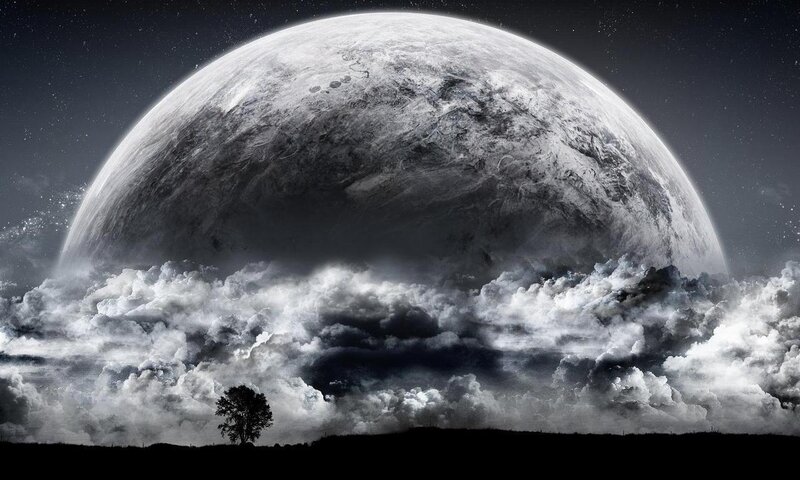 Planet Looming over Tree