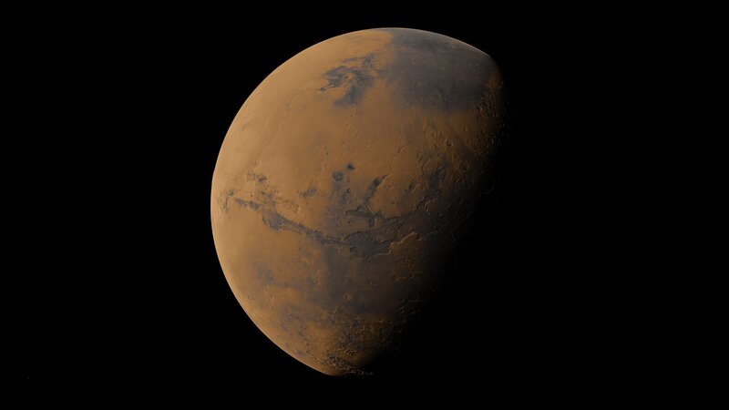 Planet Mars — Brown, Dramatic, 3d Render