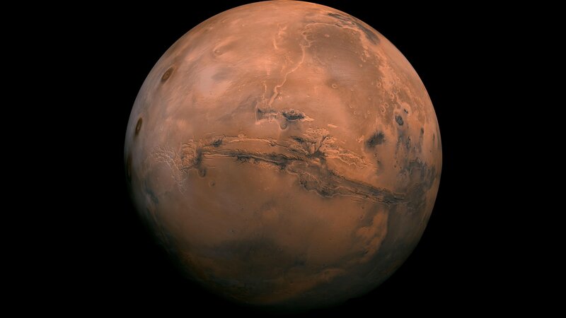 Planet Mars — Brown, Dramatic, Photograph, Craters, Valleys