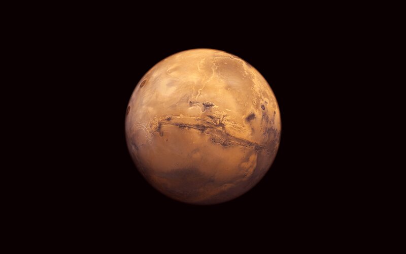 Planet Mars — Brown, Dramatic, Photograph, Space