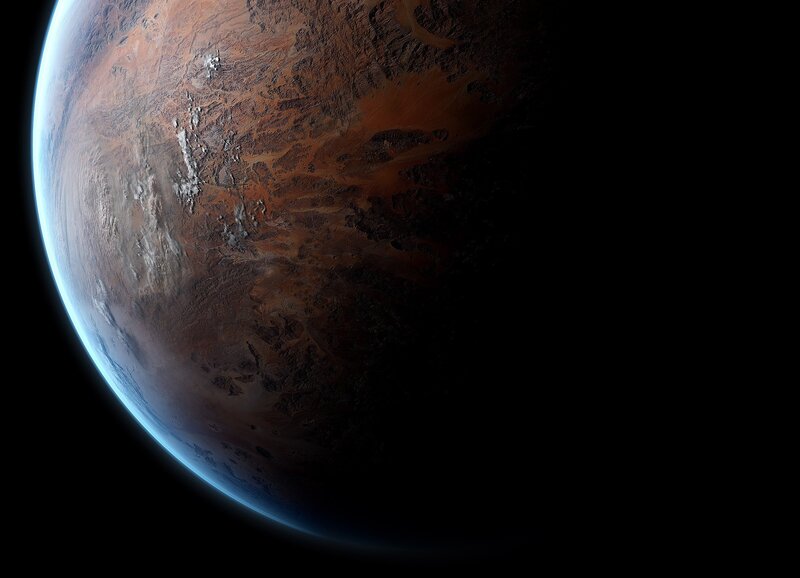 Planet Mars from Space — Brown, Dramatic