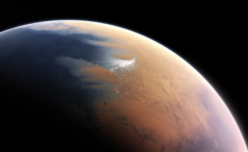 Planet Mars from Space — Brown
