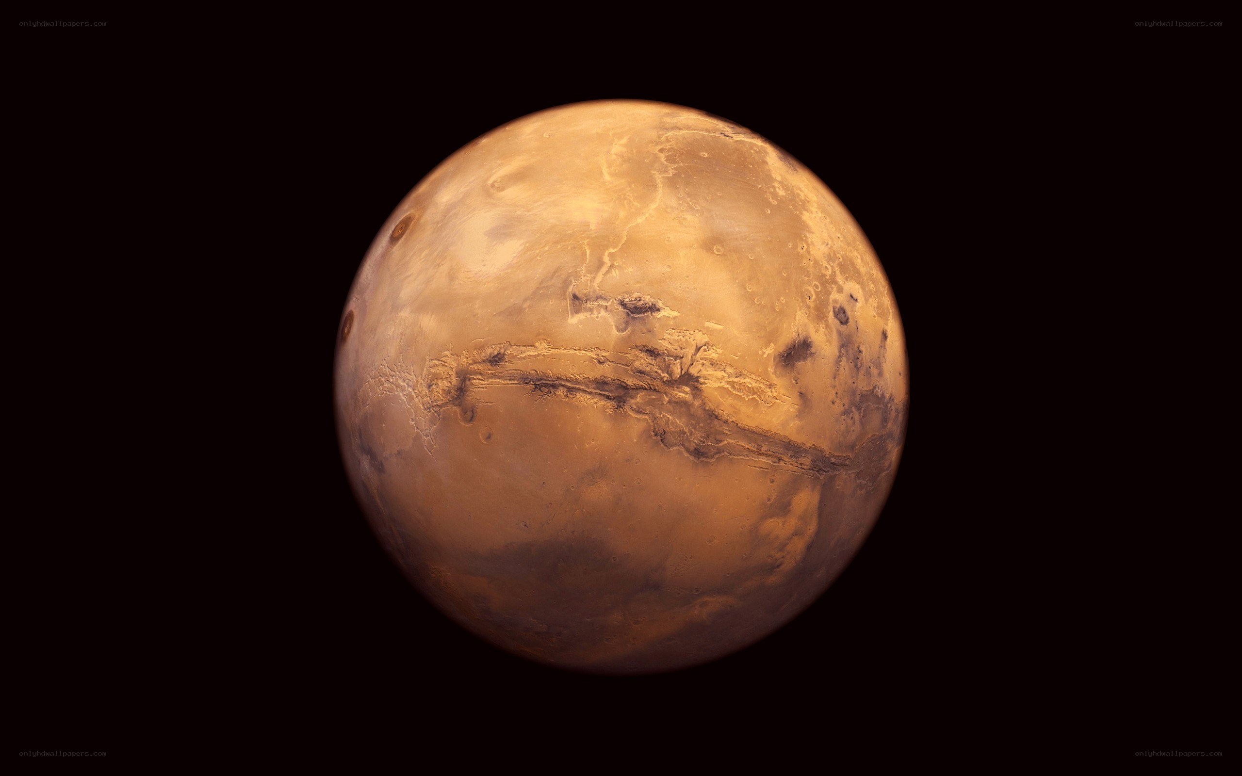 Planet Mars in space