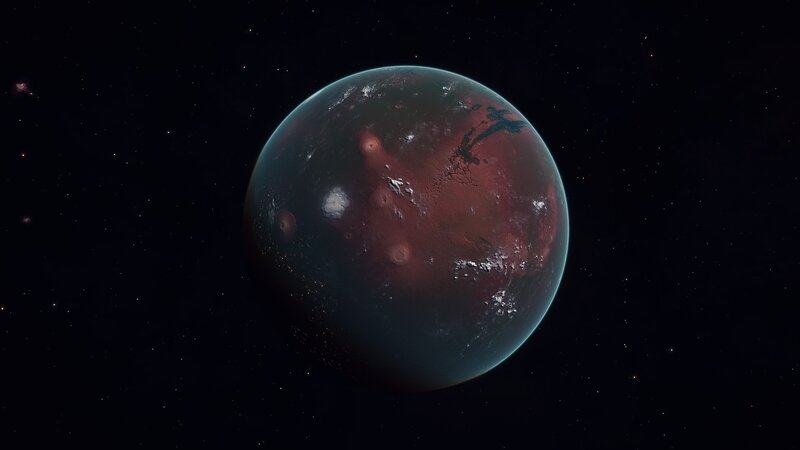 Planet Mars in Space — Red, Dramatic