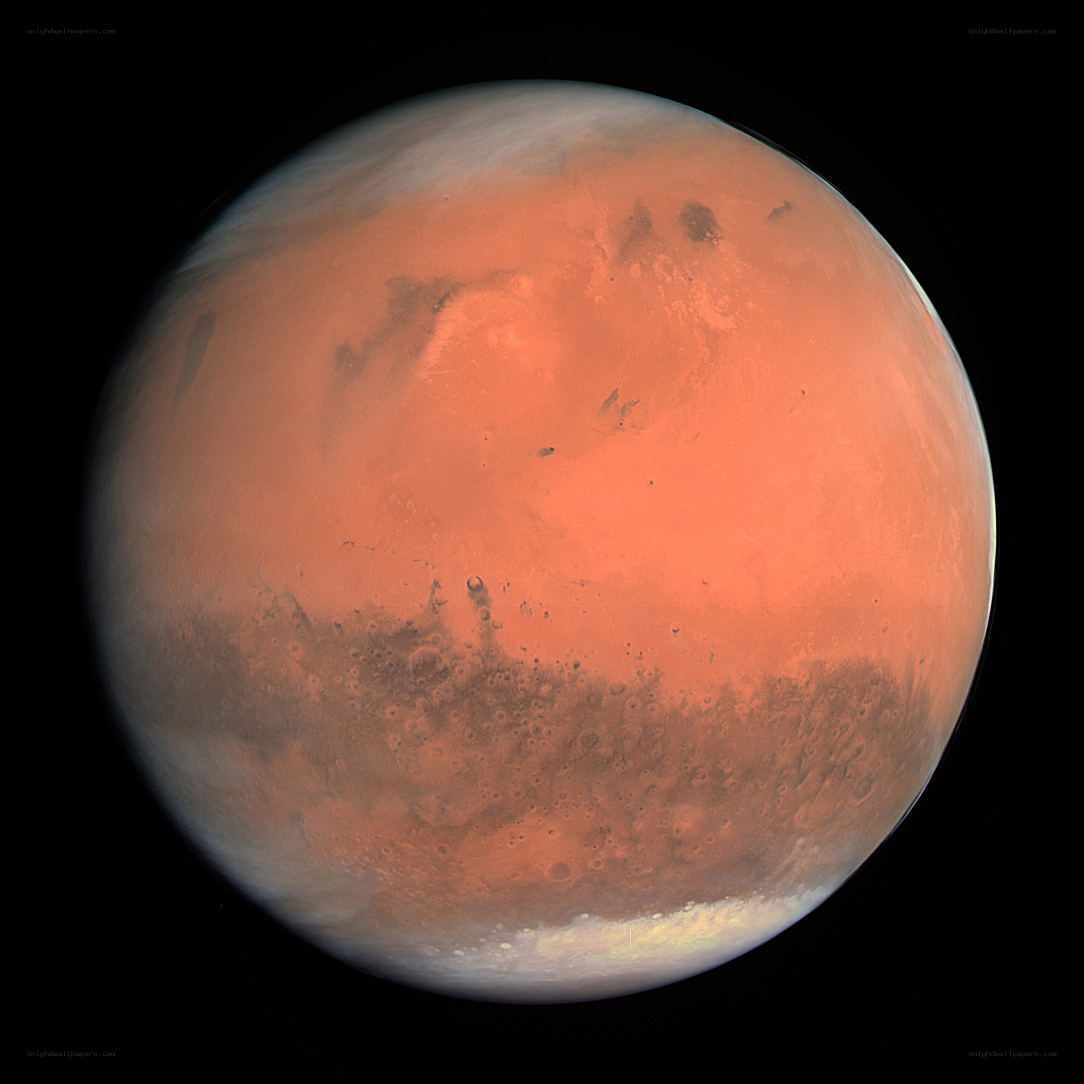 Planet Mars in space