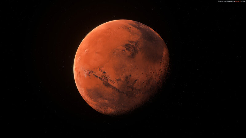 Planet Mars — Red, Dramatic, Night