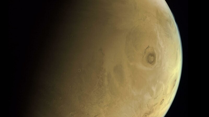 Planet Mars Surface — Brown, Dramatic, Photograph, Crater