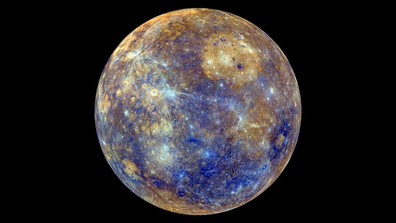 Planet Mercury — Blue, Dramatic
