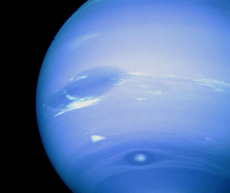 Planet Neptune — Blue, Serene, Photograph, Clouds