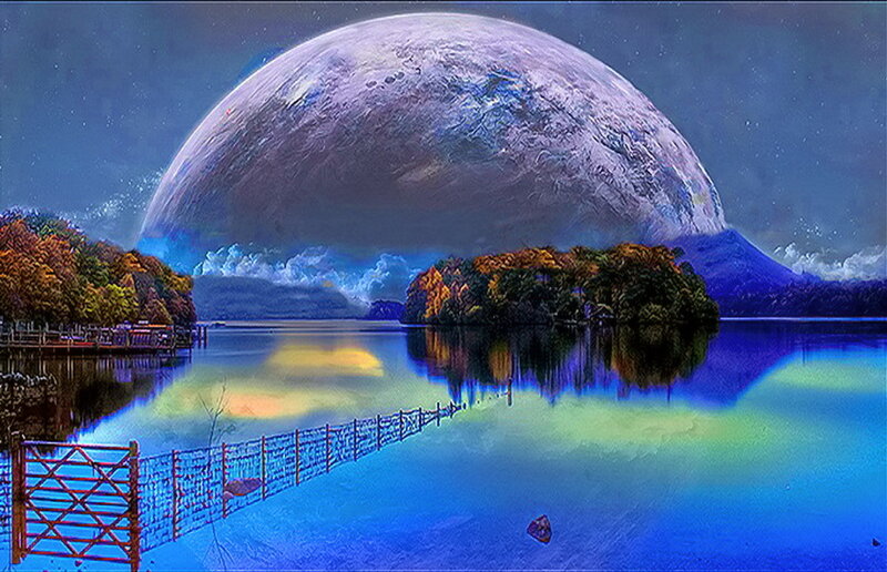 Planet over Lake