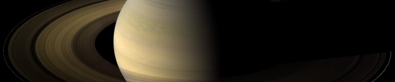Planet Saturn with Rings — Yellow, Dramatic
