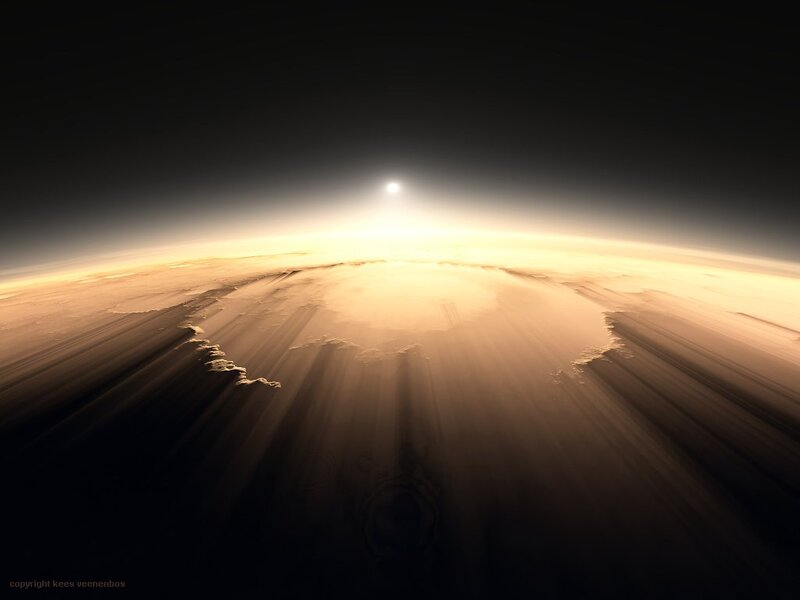 Planet Surface from Orbit