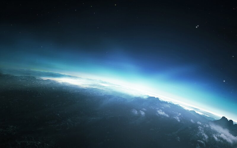 Planet Surface from Space