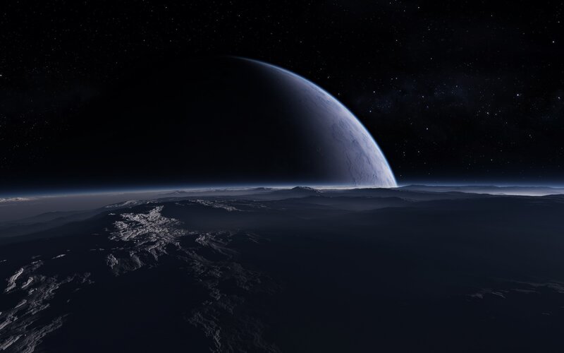 Planet Surface View — Black