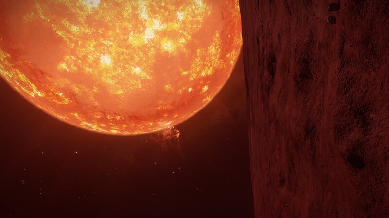 Planet Surface with Star