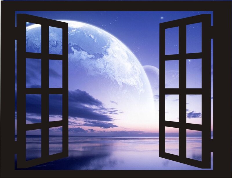 Planet Through Window