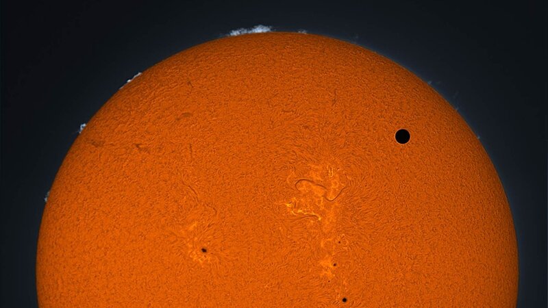 Planet Transiting Sun — Orange