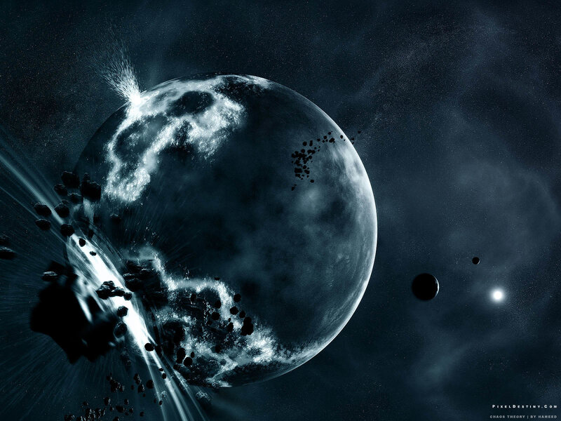 Planet under asteroid attack