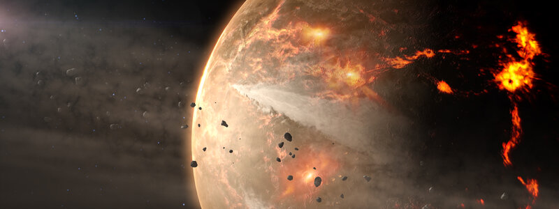 Planet under Asteroid Bombardment