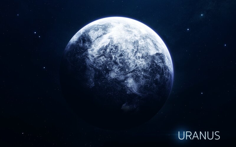 Planet Uranus — Blue, Dramatic