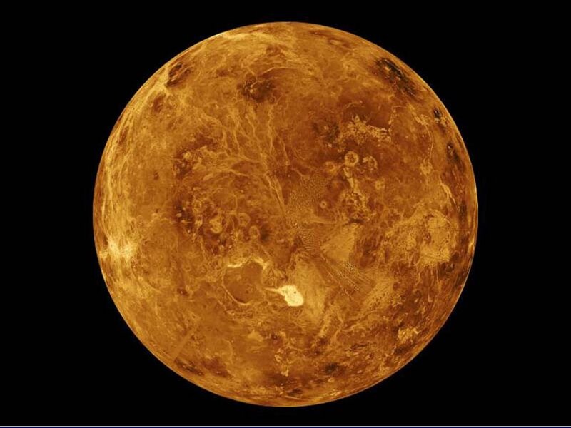 Planet Venus — Orange, Dramatic, Photograph, Space