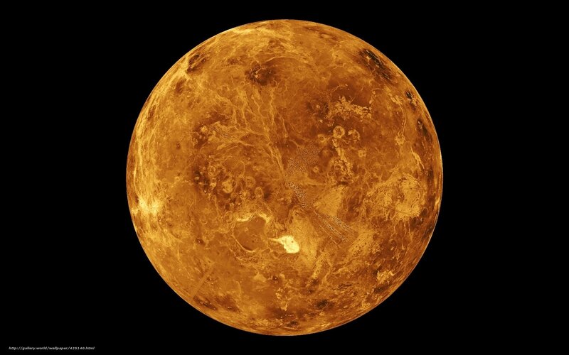 Planet Venus — Orange, Dramatic, Photograph