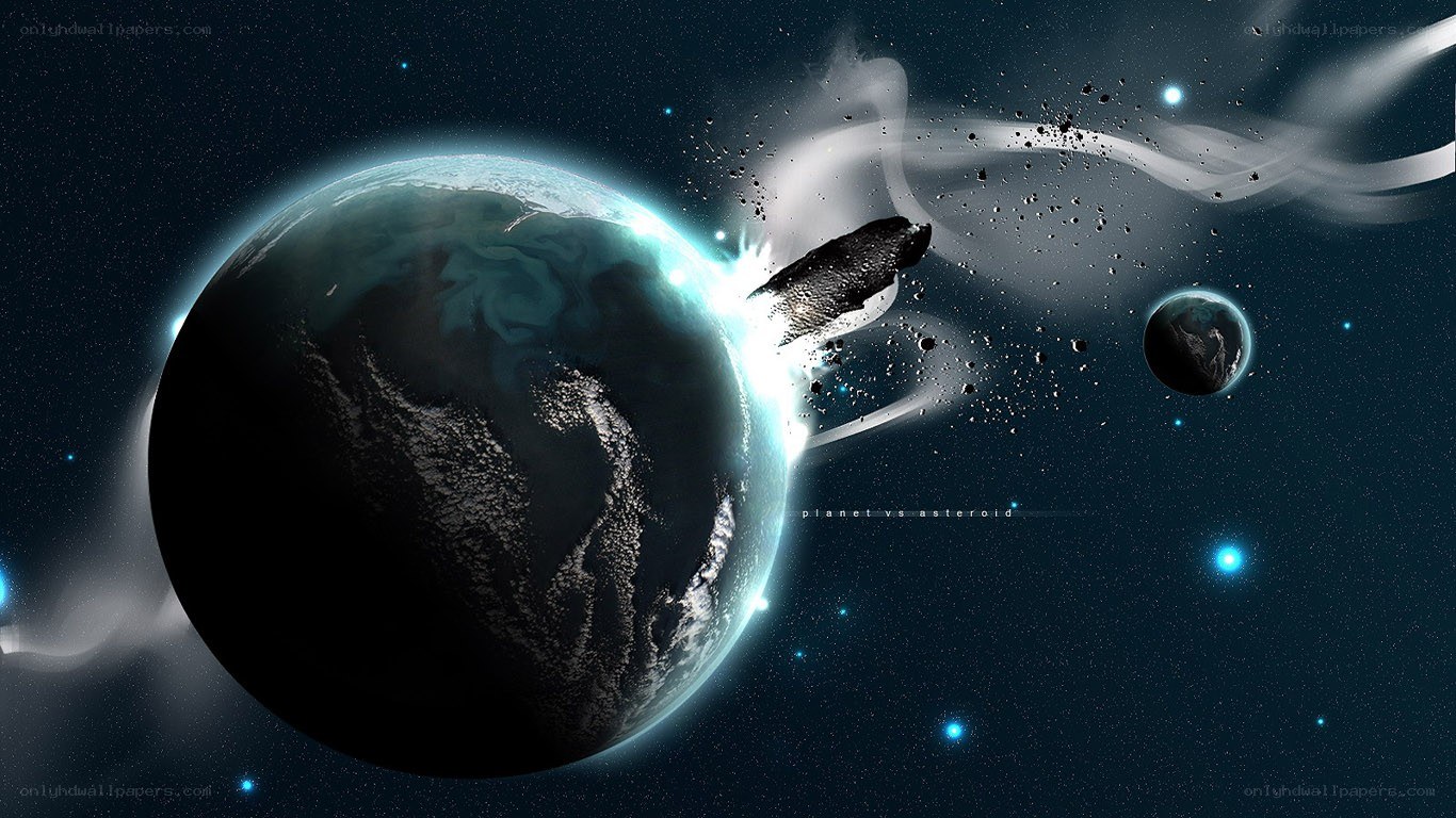 Planet vs asteroid collision