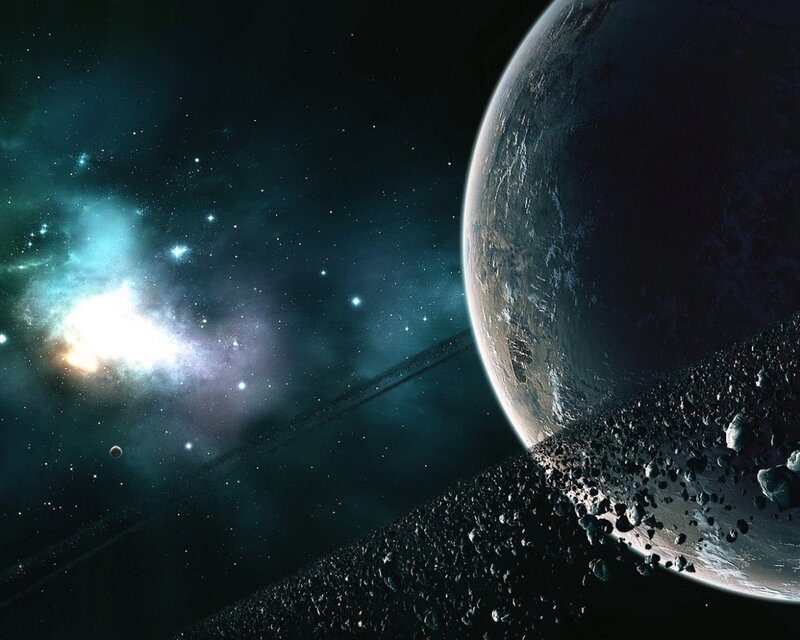 Planet with asteroid belt