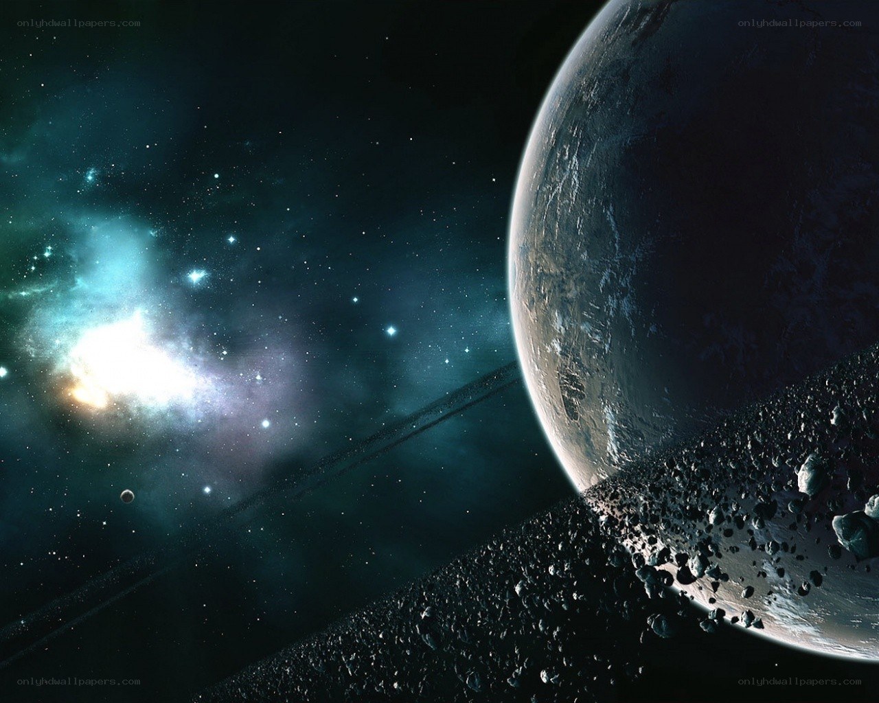Planet with asteroid belt