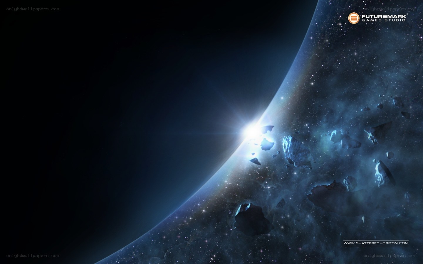 Planet with asteroid field