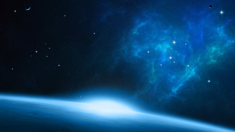 Planet with Blue Atmosphere — Serene