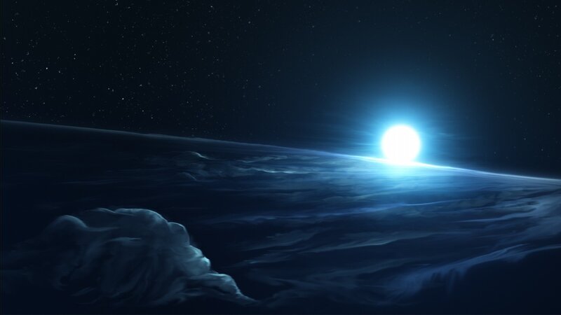 Planet with Blue Sun