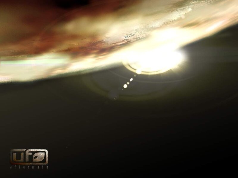 Planet with Bright Light — Black, Dramatic