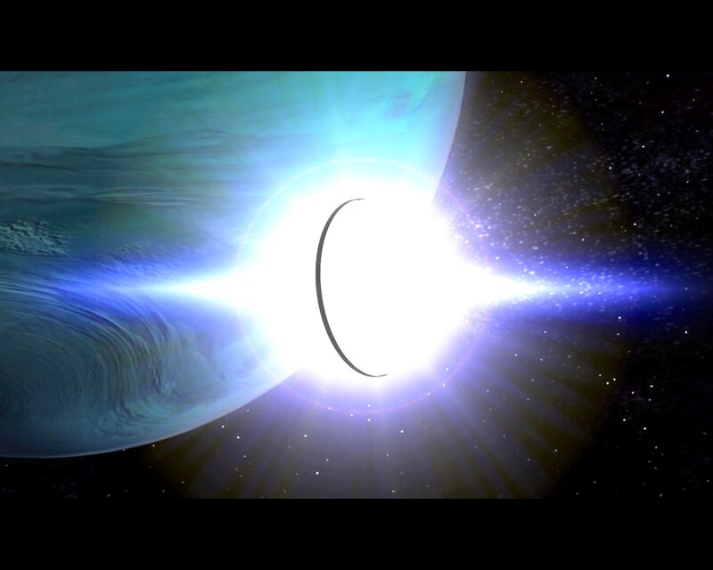 planet with bright light