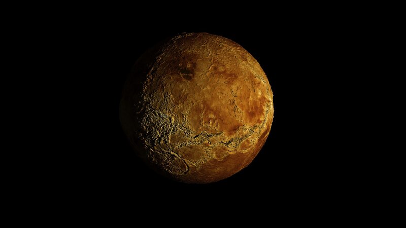 Planet with Cracked Surface — Brown, Dramatic, 3d Render