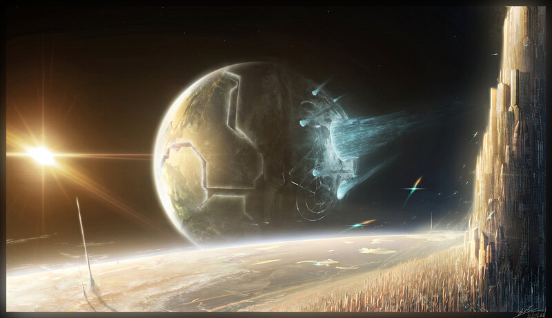 Planet with Cracked Surface — Brown