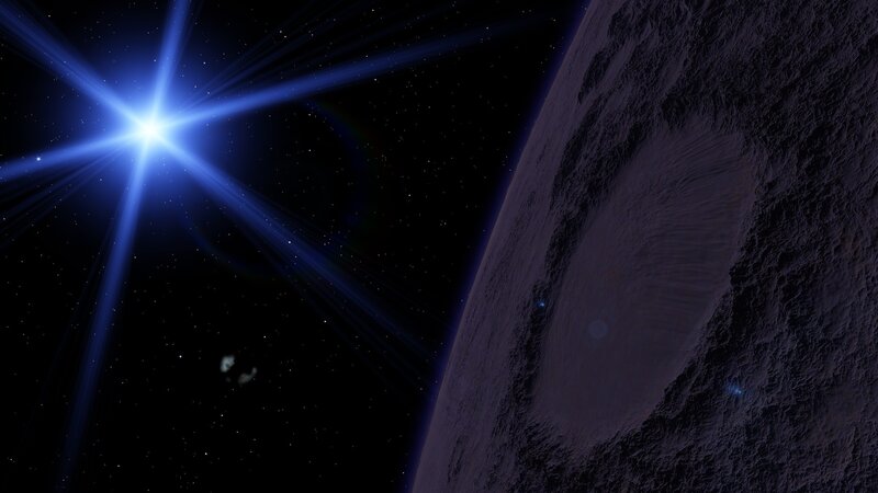 Planet with Crater