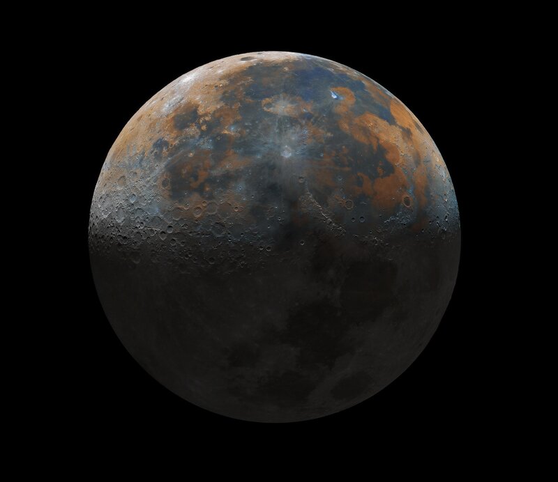 Planet with Cratered Surface — Brown