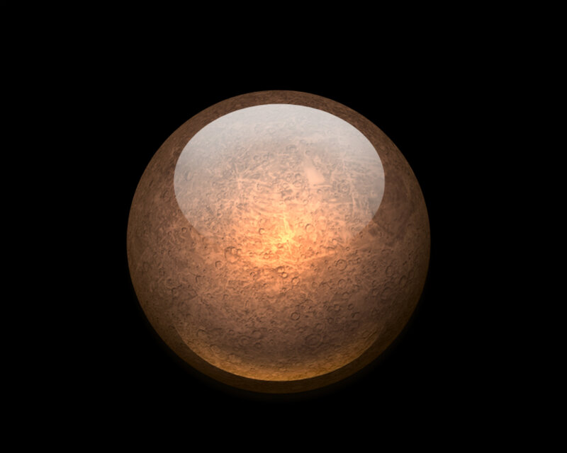 Planet with Cratered Surface