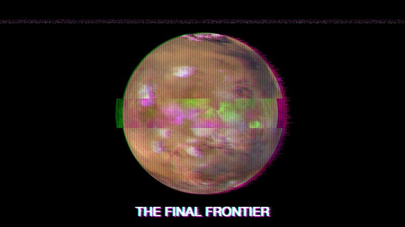 Planet with Digital Distortion