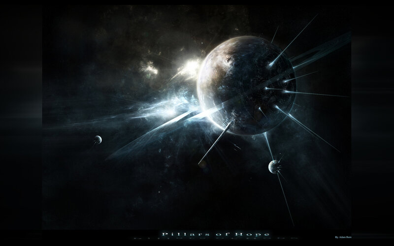 Planet with Energy Beams — Black