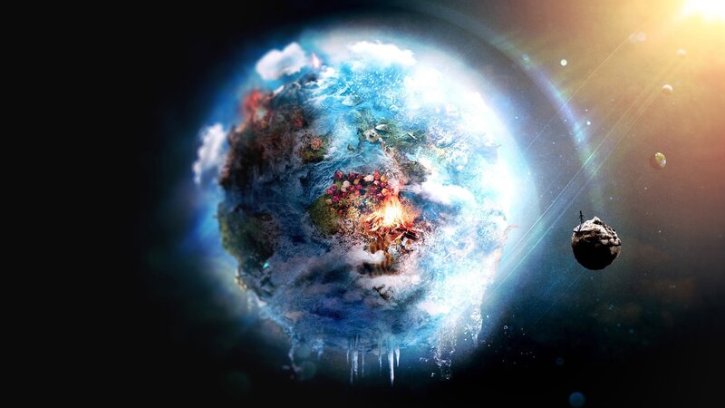 Planet with Fire and Ice — Blue, Dramatic