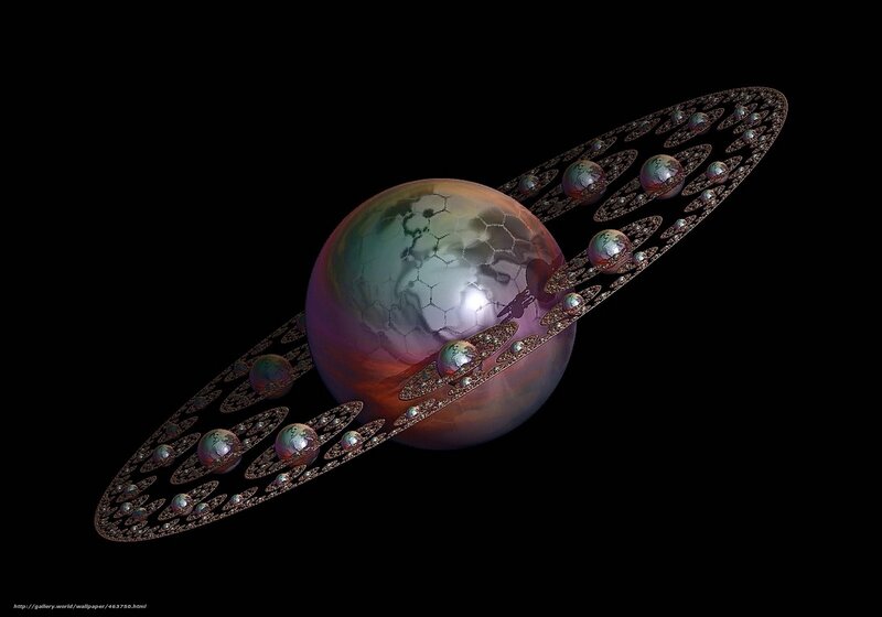 Planet with Fractal Rings