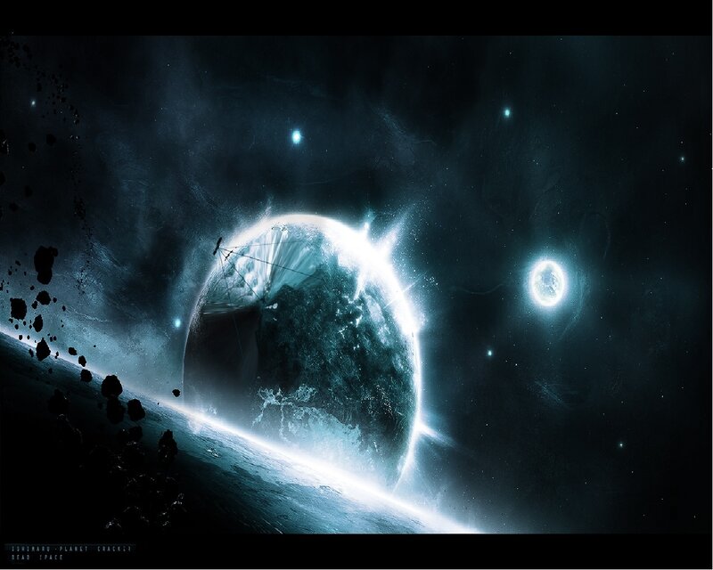 Planet with Glowing Ring — Blue