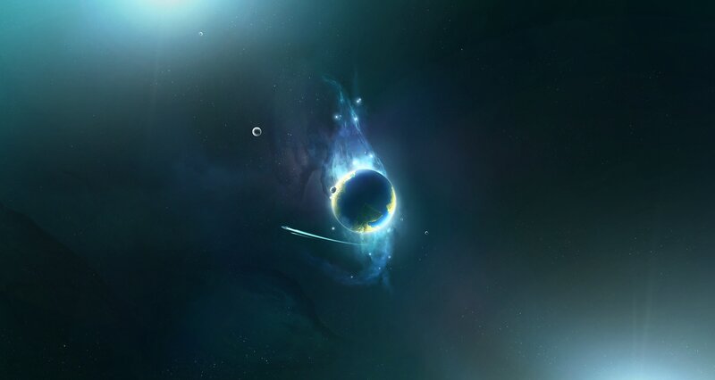 Planet with Glowing Ring