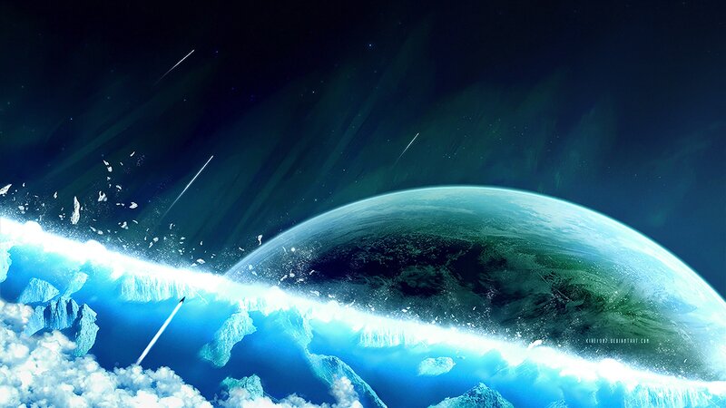 Planet with Ice and Meteorites