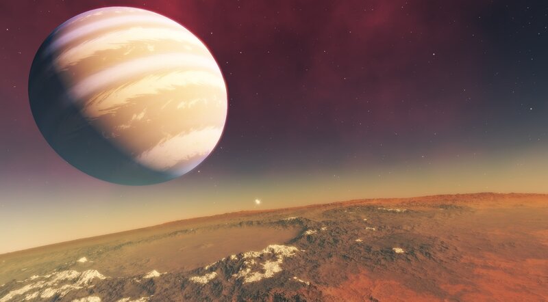 Planet with large moon