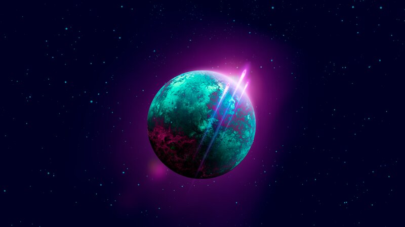 Planet with Laser Beams