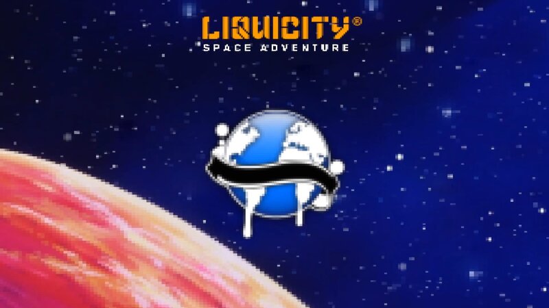 Planet with Liquid Logo